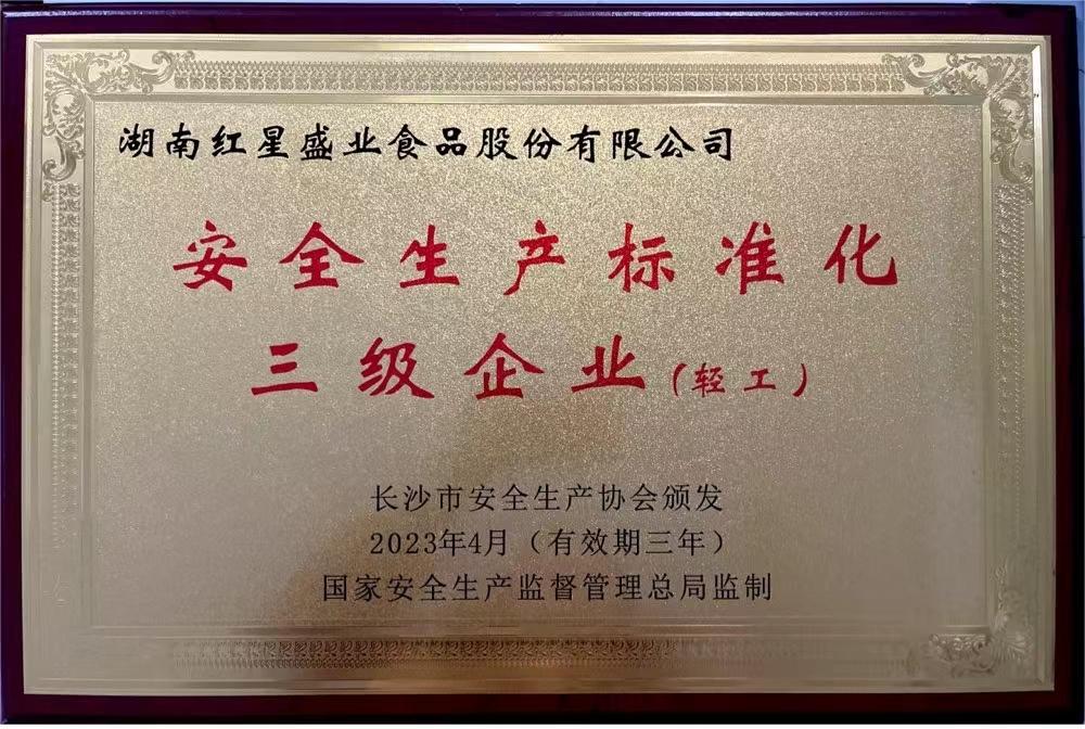 安全生產(chǎn)標準化三級企業(yè)